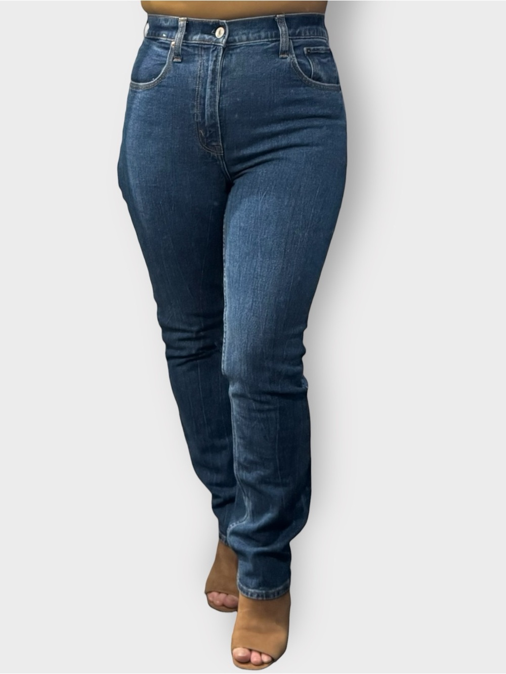 NEW Abercrombie & Fitch Ultra High Rise Slim Straight Jeans 27 Short 4 Petite